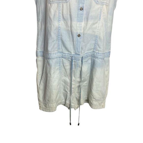 AG Adriano Goldschmied Romper Women S Blue Denim Chambray Pockets Light Wash NEW - Picture 6 of 10